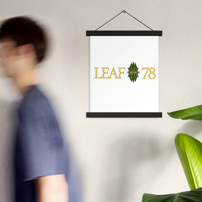 Leaf 78 Logo Poster with hangers