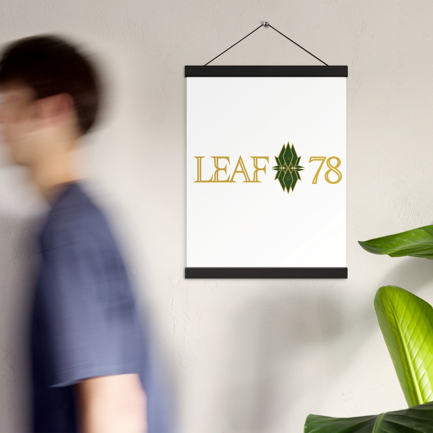 Leaf 78 Logo Poster with hangers