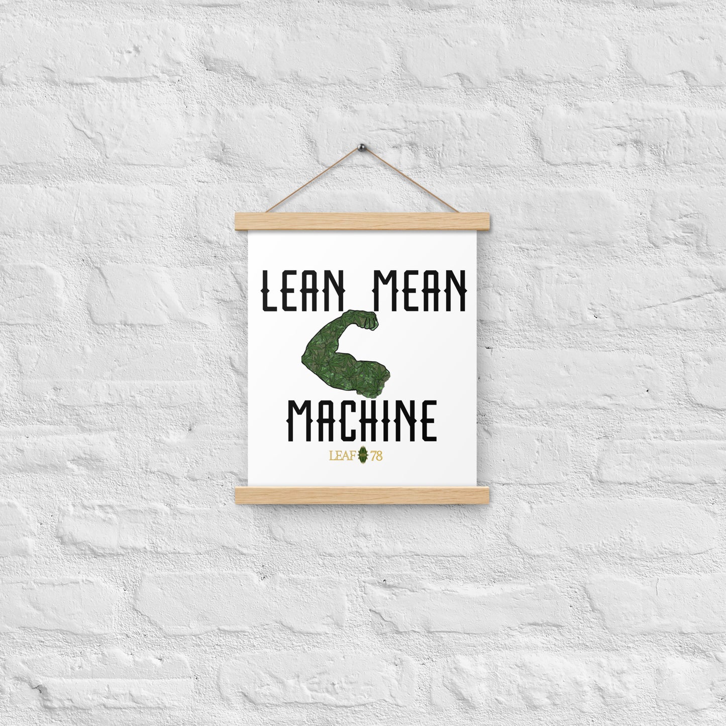 Lean Mean Machine Poster with hangers