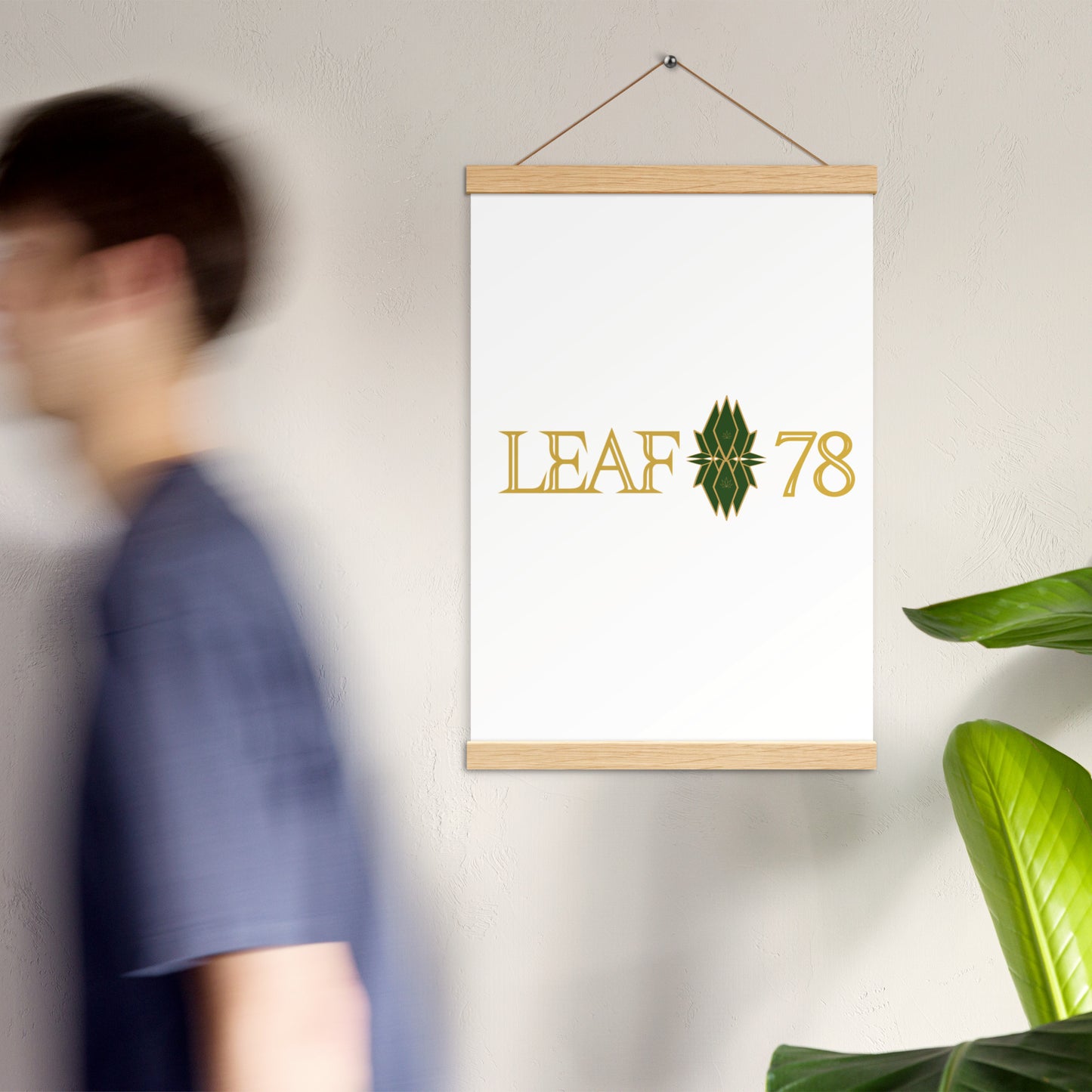 Leaf 78 Logo Poster with hangers