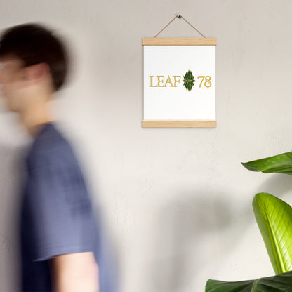 Leaf 78 Logo Poster with hangers