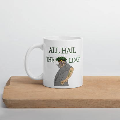 King of the Leaf White glossy mug