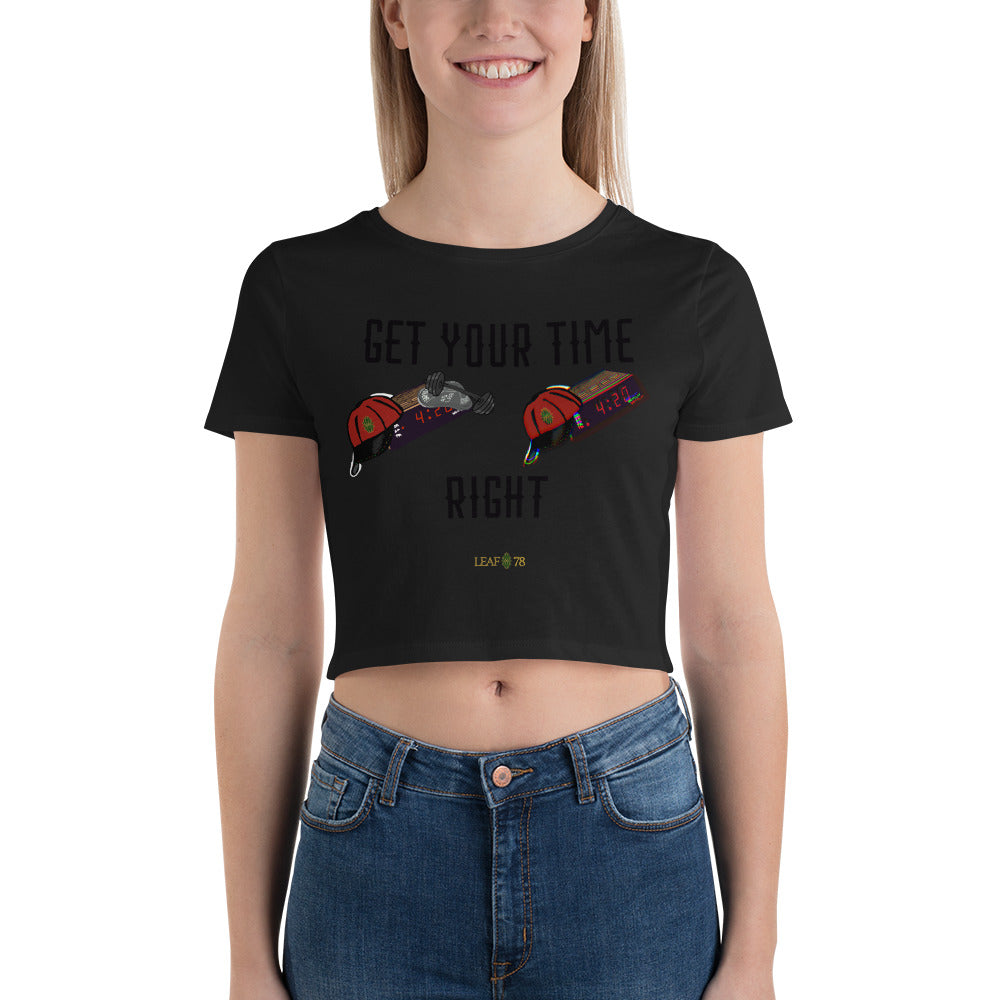 Get Your Time Right Crop Tee