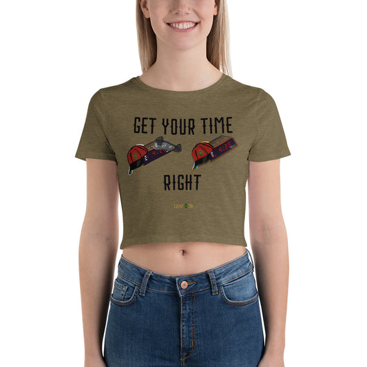 Get Your Time Right Crop Tee