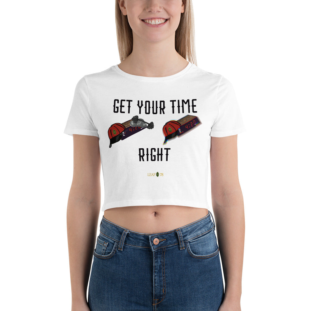 Get Your Time Right Crop Tee