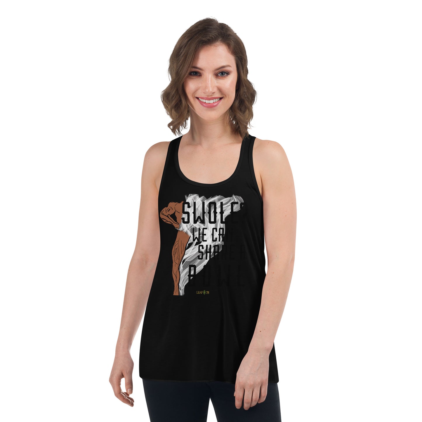 Swole Bowl Flowy Racerback Tank