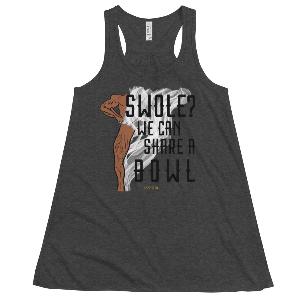 Swole Bowl Flowy Racerback Tank